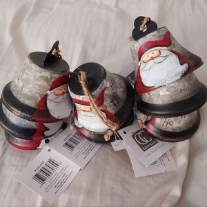 Santa bell ornaments
